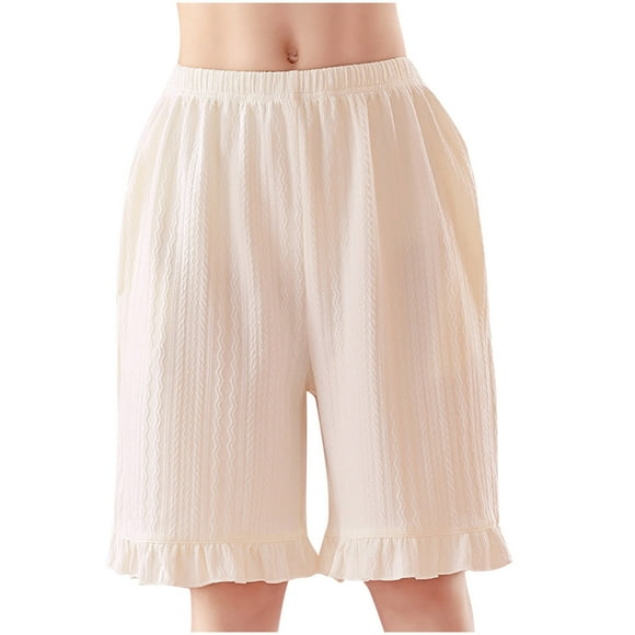 Odeerbi 3-14 Años Niñas Bermudas de Pantalones Cortos de Pijama de Algodón Pantalones Cortos de Pijama Con Volantes Pantalones Cortos de Elásticos Pantalones Cortos Deportivoses