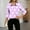 Purple 2, variant on Aobny Winter Blouses for Women Gradient Puff Sleeve Tshirts Collared Black 3/4 Sleeve Pullover Fall Tops for Women,L