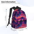 thumbnail image 4 of Vsdgher Retro Palms Print Unisex Large Capacity Bookbag Schoolbag Casual Daypack for High School/College/Teens/Travel/Work, 4 of 8