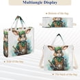 thumbnail image 6 of Rabbit Mechanician Engineer Corduroy Tote Bag Handbag Large Messenger Bag Shoulder Crossbody Zipper Bag Purse, 6 of 8