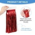 thumbnail image 3 of Foil Fringe Garland 10 Feet, 3 Pack Fringe Banner Wall Hanging Curtain Backdrop for Wedding Birthday, Red, 3 of 7