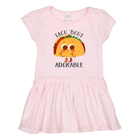

Inktastic Taco Bout Adorable Funny Gift Toddler Girl Dress