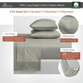 thumbnail image 4 of Pizuna King Sheet Set 400 Thread CountBed Sheet Set - 100% Cotton Bed Sheets, Deep Pocket, Cooling & Breathable - Silver, 4 of 7