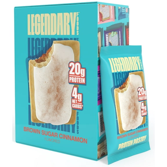 Legendary Cinnamon Protein Pastry, Low Carb Snack Pack to Go 10 Count