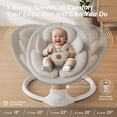 thumbnail image 3 of Columpio eléctrico para bebé FasonBaby, 5 velocidades, Bluetooth, beige, 3 of 9