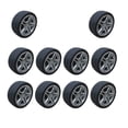 thumbnail image 5 of Rubber wheels 10 Pcs 4.8CM Diameter Toy Car Accessories DIY Round Rubber Small Wheels DIY Handmade Car Crafts Supplies for Home Kids Children (1:10, Black), 5 of 8