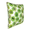 thumbnail image 2 of Fotbe Green Kiwi Pattern Velvet Decorative Throw Pillow Covers with Elegant Piping, Soft Plush Cushion Cover for Sofa, Bed, Car, Office-18"x18", 2 of 8