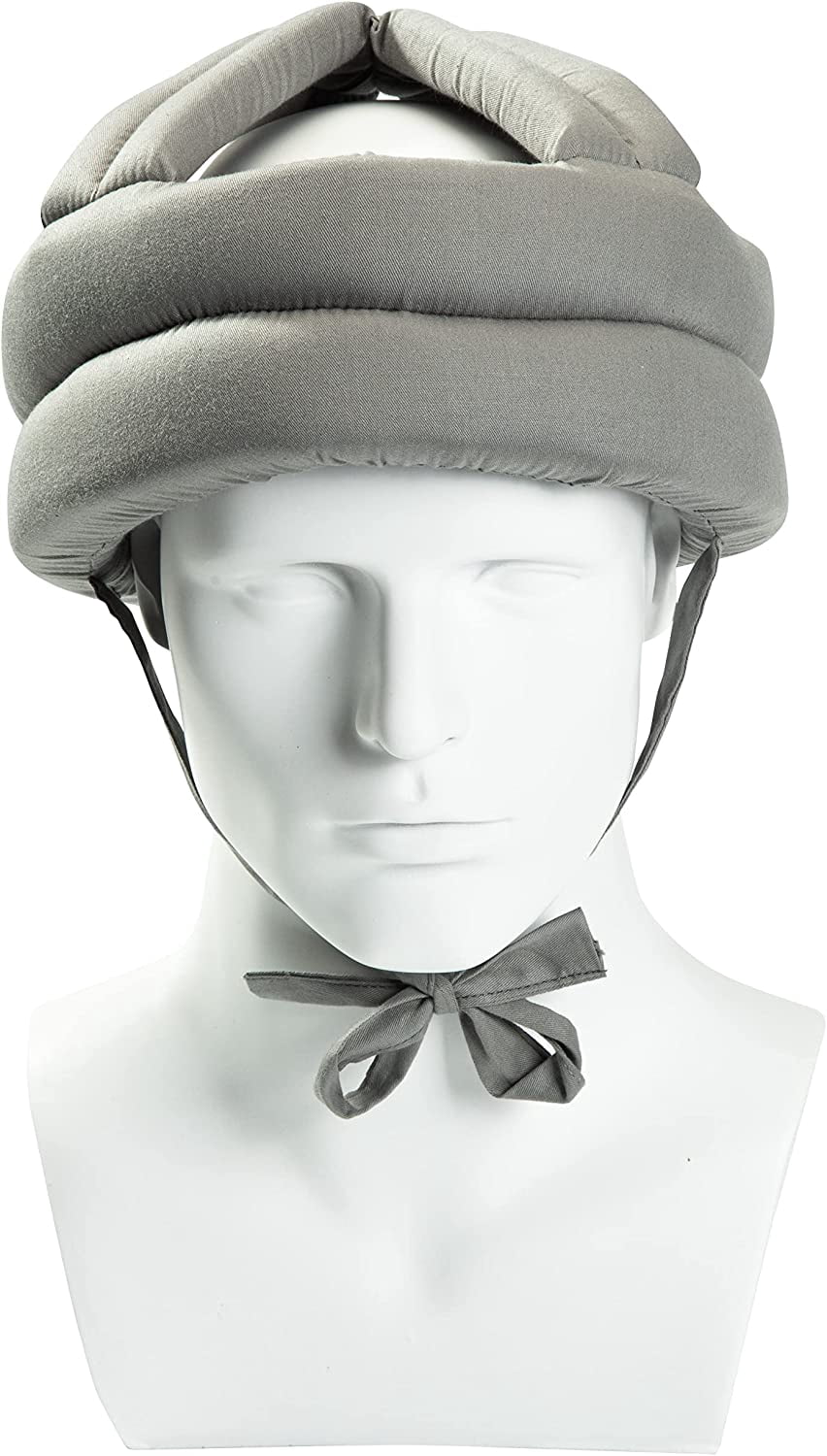 ABCISI Thick Soft Protective Helmet for Elderly, Adult Size,Seniors Head Protector Fall Protection Hat Cap,Elder Safety Products Protect Head Injury in Falls for Home Gardening Walking Dog,Gray Cloth