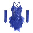 thumbnail image 4 of OOOUM Shine Girls Performance Party Dress Sequin Appliques Tassel Dance Dresses Kids Stage Performance Outfits Sets Blue 4-5 Years, 4 of 4