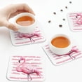thumbnail image 4 of Leather Coasters with Heat-resistant for Drinks, Flamingo Cup Coasters Cup Pad Mat for Tabletop Protection, Coffee Table, Office Desk and Housewarming Gift, 4 of 5