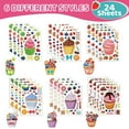 thumbnail image 4 of Allhall 48 Sheets Cupcake Make Your Own Stickers - Make a Face Stickers for Kids, Mix and Match Ice Cream and Cupcake Sticker, Cupcakes Sticker for Classroom Activities, Crafts Party Decorations, 4 of 8