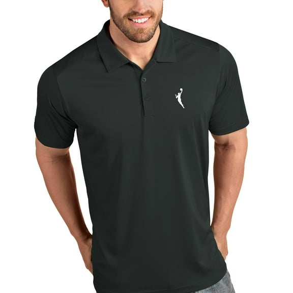 Men's Antigua  Charcoal WNBA Logowoman Tribute Polo