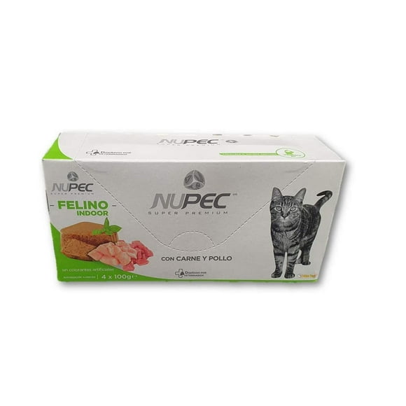 Paquete de 20 latas Nupec felino indoor humedo 100 gr