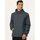 thumbnail image 2 of Sudadera con capucha para hombre Cortavientos Deportes Senderismo Ciclismo Forrado Al aire libre Cordón Cremallera Chaquetas Prendas de abrigo Gris oscuro L Unique Bargains Chaqueta, 2 of 6