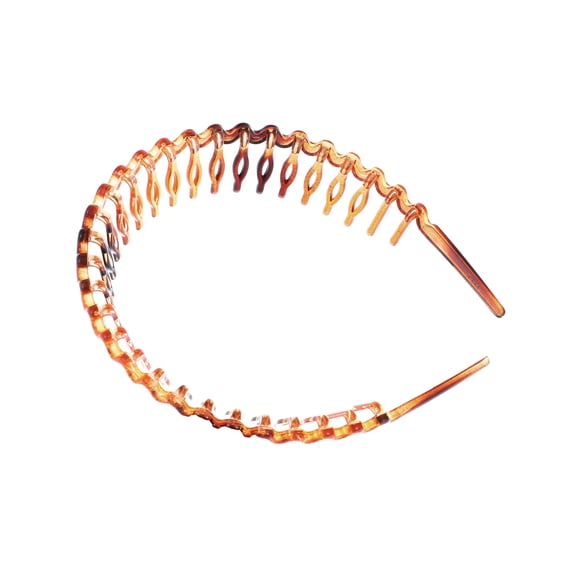 Vocoste 1 Pc Classic Small Waves Anti-Slip Toothed Hairband for Women for Girls Amber