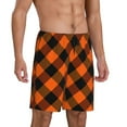 thumbnail image 6 of Mens Pajama Shorts, plaid halloween Sleep Shorts Men Pajama Bottoms Lounge PJ Shorts with Pockets, 6 of 6