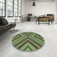 thumbnail image 3 of Ahgly Company Indoor Square Patterned Green Snake Green Area Rugs, 3' Square, 3 of 6