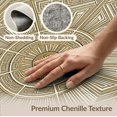 thumbnail image 6 of ODIKA 6'x9' Washable Area Rug Key Interlocking Fret Geometric Round Symmetrical Greek Vintage Refined for Family Room, Living Room, Master Bedroom, Non-Slip, Easy Care, 6 of 7