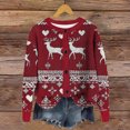 thumbnail image 2 of Wiyuqeen Christmas Button Down Cardigan Women Ugly Xmas Print Jacket Crewneck Long Sleeve Ribbed Knit Cardigans Fall Sweaters, 2 of 5
