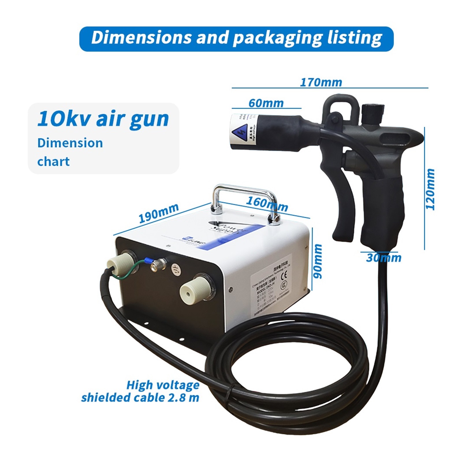 Air Gun Anti-Static Industrial Dust Removal Air Gun Double-Needle High   nerator