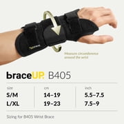 BraceUP Wrist Brace for Carpal Tunnel Relief – Right Hand Stabilizer with Metal Splint(S/M, Left Hand)