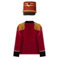 thumbnail image 7 of JanJean Kids Girls Boys Drum Major Costume Marching Band Uniform Halloween Christmas Carnival Red B 10, 7 of 7