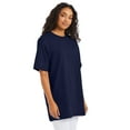 thumbnail image 4 of Hanes Beefy-T Men's Heavyweight Cotton T-Shirt (Big & Tall Sizes) Navy 3XT, 4 of 8