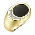 thumbnail image 3 of RYLOS Men's Designer Ring: 14K Yellow Gold with Onyx and Diamonds - Gold Rings for Men  Size 13, 3 of 6