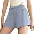 thumbnail image 2 of RKSTN Biker Shorts for Women Solid Color Stylish Drawstring Elastic Waistband Casual Comfortable Loose Wicking Running Athletic Workout Yoga Shorts with Pockets, 2 of 4