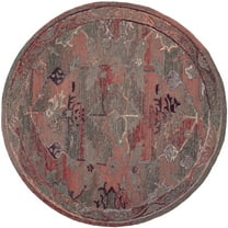 SAFAVIEH Vintage Oushak Oushak Oriental Area Rug, Red, 6' x 6' Round