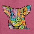 thumbnail image 2 of Dean Russo The Pig Animal Lover Mens Long Sleeve Shirt, Vintage Heather Red, Small, 2 of 6