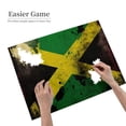 thumbnail image 3 of 500 Pc Jigsaw Puzzle Large Piece Picture Puzzles Unique Gift Idea Family Game Friends - Jamaican Flag vintage, 3 of 5