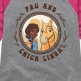 thumbnail image 3 of Spirit Riding Free - Pru And Chica Linda - Toddler And Youth Girls Raglan Graphic T-Shirt, 3 of 5