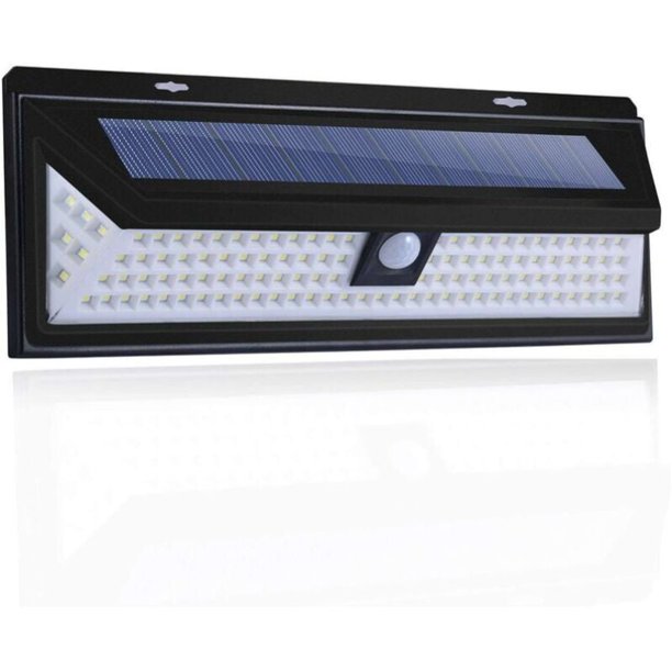 Solar Wall Light-118 LED Solar Lamp 1000 Lumens Wall Light PIR Motion Sensor IP65 Waterproof Outdoor Garden