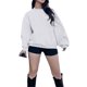 thumbnail image 1 of Txlixc Pullover casual de primavera y otoño para mujeres sudadera suelta de manga larga sólida y cuello o Txlixc  moda, 1 of 9