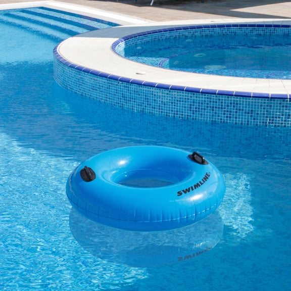 Swim Central Inflatable Swimming Pool Inner Tube Ring Float - 48" - Blue