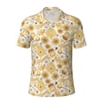 thumbnail image 2 of Daiia Honey Honeycomb Pattern Men’s Polo Shirts,Solid Deck Shirt,Classic Fit, Breathable Cotton Polo for Casual and Sport Wear-3X-Large, 2 of 7