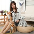 thumbnail image 6 of Michellecmm Snow Leopard Plush Toy Adorable Soft Stuffed Animal Cuddling Dolls for Christmas Holiday Birthday Home Decor, 6 of 8