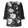 thumbnail image 4 of Womens Tops Short Sleeve V Neck Shirts Loose Casual Blouses Summer Tees Criss Cross, 4 of 6