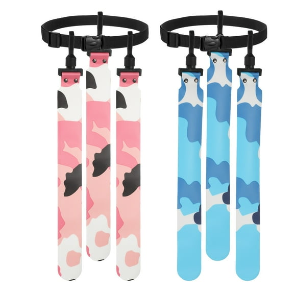 Uxcell Flag Football Set, Adjustable Flag Football Belt with 1 Belt and 3 Flags  Easy Tear Away for Men Women Players Training Competition (Camouflage Blue/Camouflage Pink)