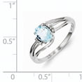 thumbnail image 2 of Primal Silver Sterling Silver Rhodium Diamond and Sky Blue Topaz Oval Ring, 2 of 4