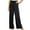Black, variant on under 10.00 LYXSSBYX Womens Yoga Lounge Dress Pants Pants Work Office Business Women Casual Solid Cotton Linen Drawstring Elastic Waist Long Wide Leg Pants