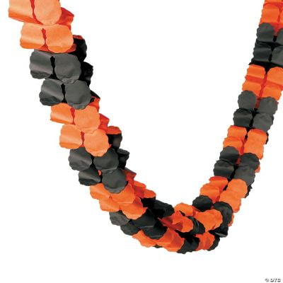 Orange Graduation Tissue Garland (12Ft) - Party Decor - 1 Piece