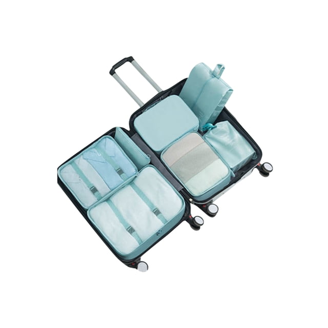 Bolsa de Almacenamiento Organizador Bolsa de Viaje 7 Piezas Conjunto de Ropa Zapatos Ropa Interior Organizador de Embalaje Poliéster para Equipaje Bolsas de Viaje Organizador para Equipaje