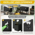 thumbnail image 3 of Ktaxon 80 Qt Rolling Ice Chest Cooler Cart Outdoor Trolley with Storage Shelf, Bottle Opener & Cap Collector for 48 Hour Cold Drinks,Black, 3 of 9