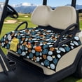 thumbnail image 3 of Yuyamidu Palm Leaves Golf Cart Seat Covers 2 Passenger Club Car Seat Towel Golf Ball Golf Cart Seats Blanket with Pockets Universal Fit 2-Seat, 3 of 8