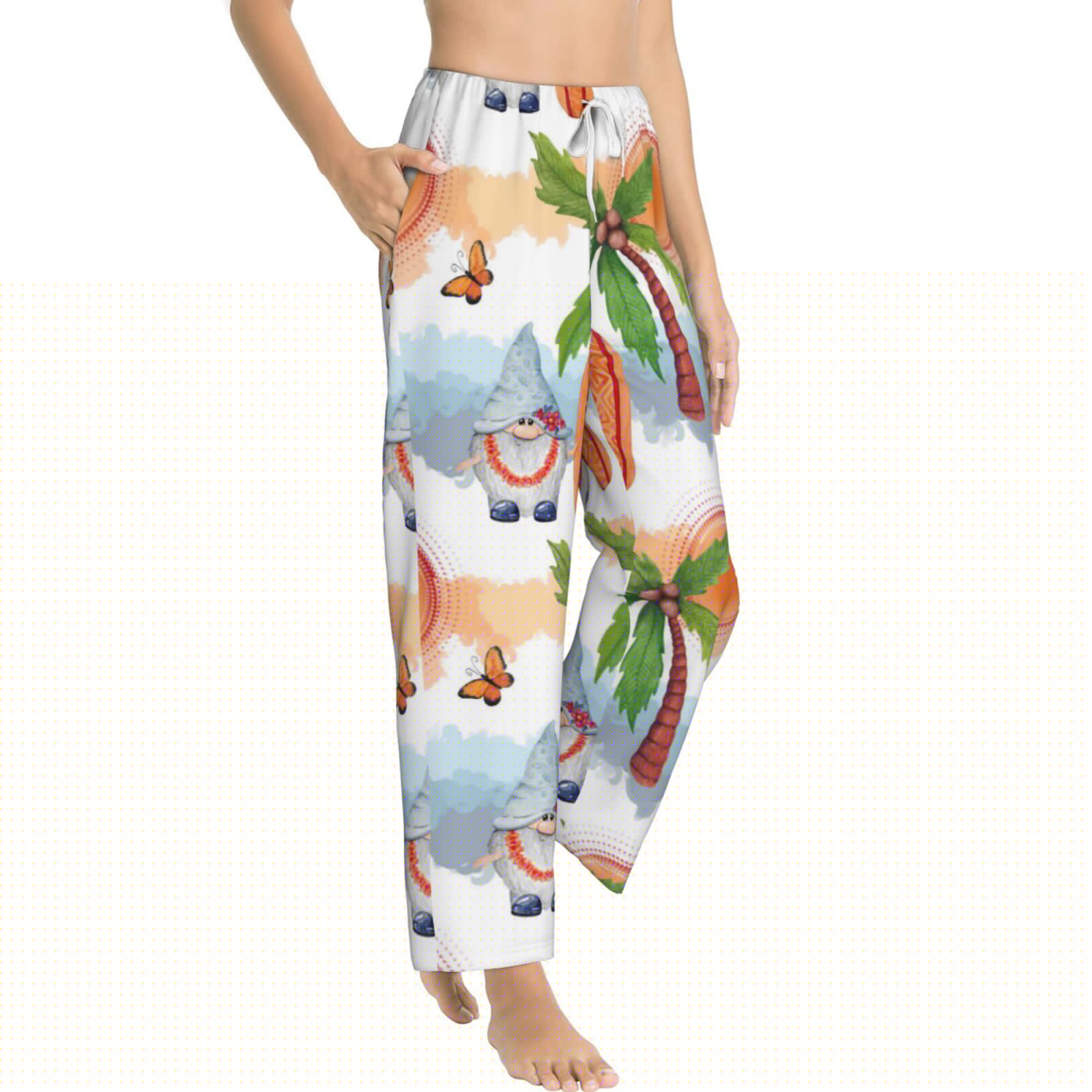 thumbnail image 2 of Bingfone Pajamas For Women,Gnome And Surfing Pajama Pants With Pockets-Large, 2 of 9