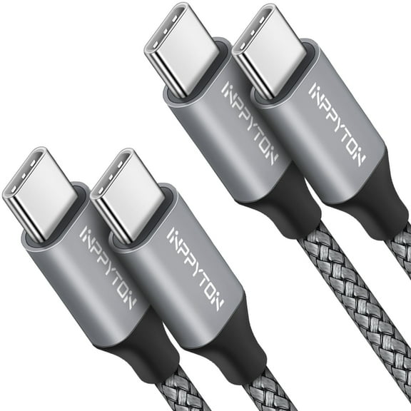 3Ft USB C to USB C Cable 60W, 2-Pack USBC to USBC Cord, Nylon Braided Type C to C Charger Cable Fast Charging for iPhone 16/15 Pro Max/Plus/Pro, for MacBook Pro Air/iPad, for Samsung Galaxy S24 S23