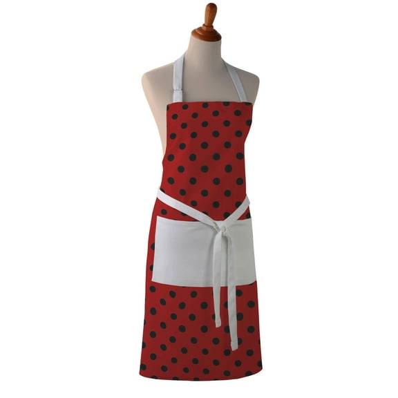 Cotton Apron - Polka Dots Print - Kitchen BBQ Restaurant Cooking Painters Artists - Full Apron