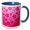 Blue/White, variant on 3drose, a Pink Pattern of Tropical Hibiscus Flowers and Honu Turtles., 15oz Mug